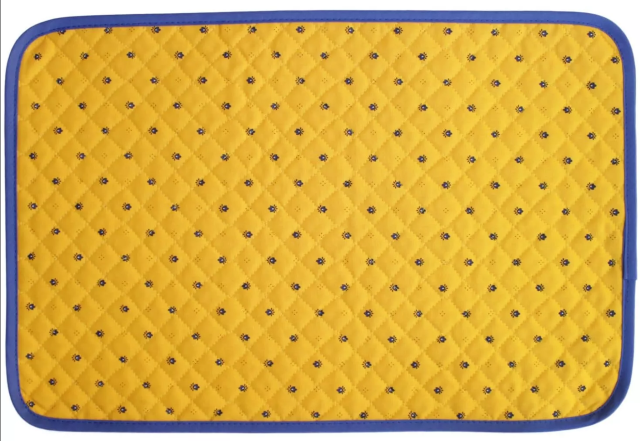 Provence quilted Placemat (Calissons. yellow x blue)